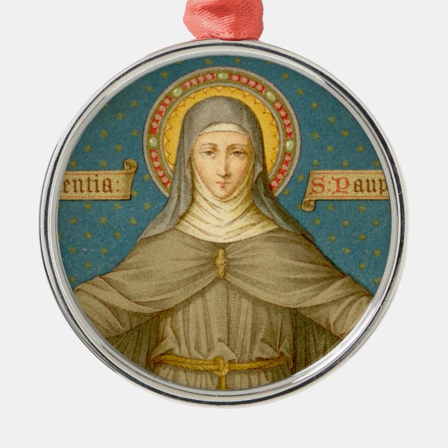 St. Clare of Assisi (SAU 27) Silbernes Ornament (Vorne)