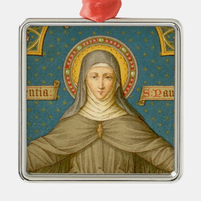 St. Clare of Assisi (SAU 27) Silbernes Ornament (Vorne)