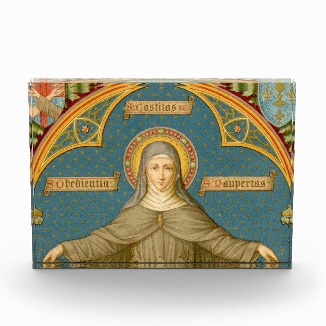 St. Clare of Assisi & Scrolls of Vows (SAU 027) Fotoblock (Vorderseite)