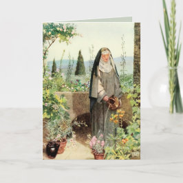St Clare of Assisi Watering Blume (M 065) Karte