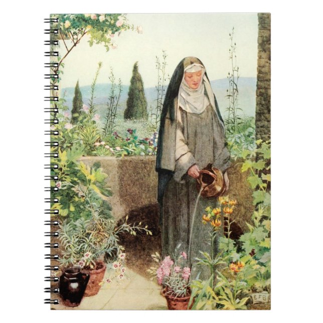 St. Clare of Assisi Watering Blume (M 065) Notizblock (Vorderseite)