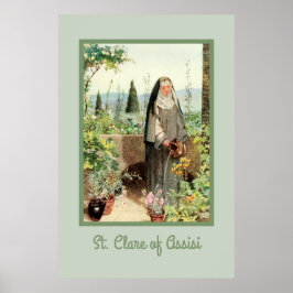 St. Clare of Assisi Watering Blume (M 065) Poster