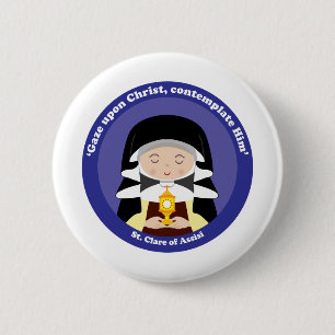 St. Clare von Assisi Button