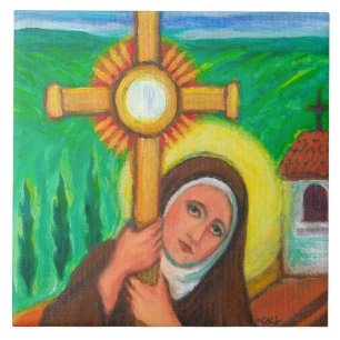 "St. Clare von Assisi " Fliese