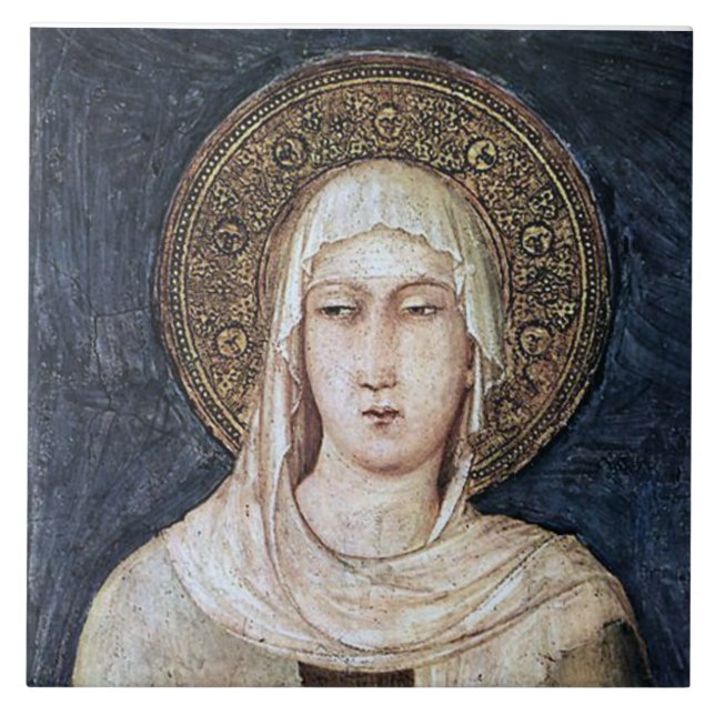ST. CLARE VON ASSISI, FLIESE (Vorderseite)
