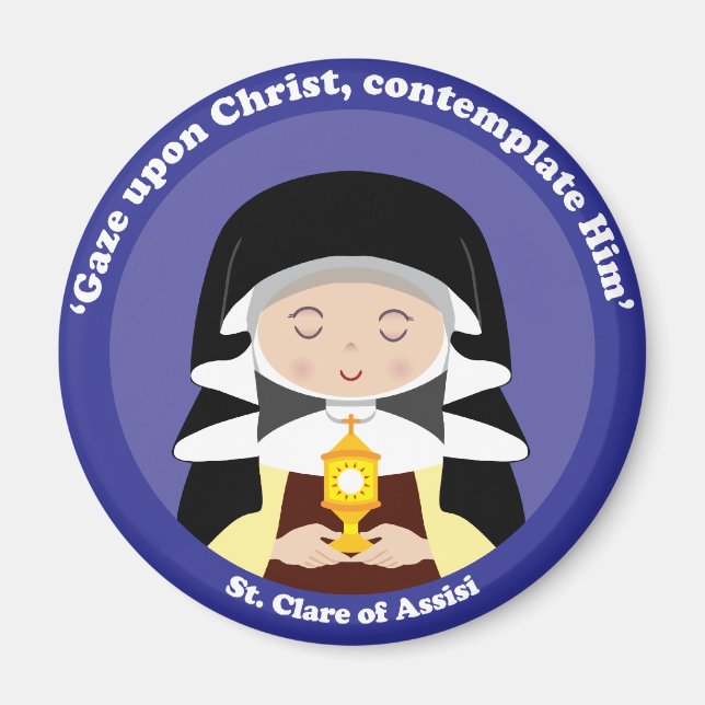 St. Clare von Assisi Magnet (Vorne)