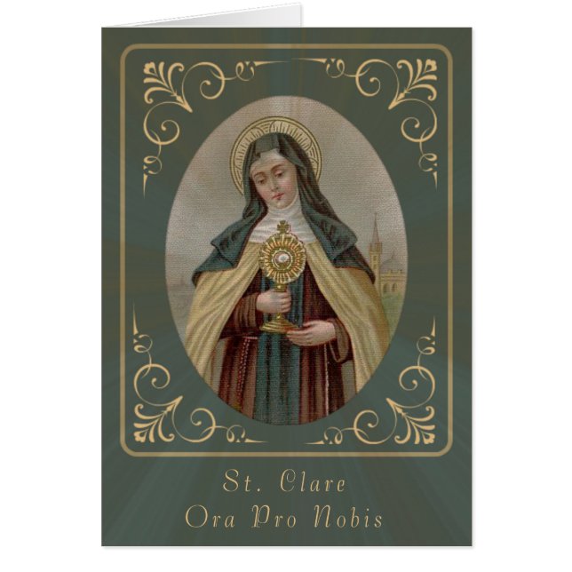St. Clare von Assisi mit dem heiligen Abendmahl (Vorne)
