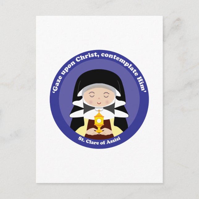 St. Clare von Assisi Postkarte (Vorderseite)