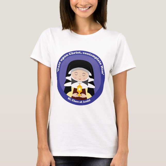 St. Clare von Assisi T-Shirt (Vorderseite)