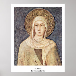 St. Clare von Simone Martini Poster