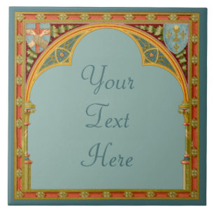 St. Clare's Trefoil Arch (SAU 27) Keramik Tile 3 Fliese