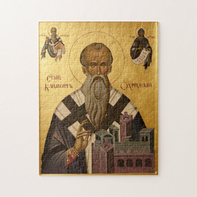 St. Clement of Ohrid Orthodox Christliches Symbol Puzzle (Vertikal)