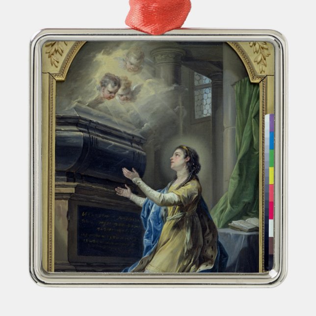 St. Clotilda Ornament Aus Metall (Vorne)