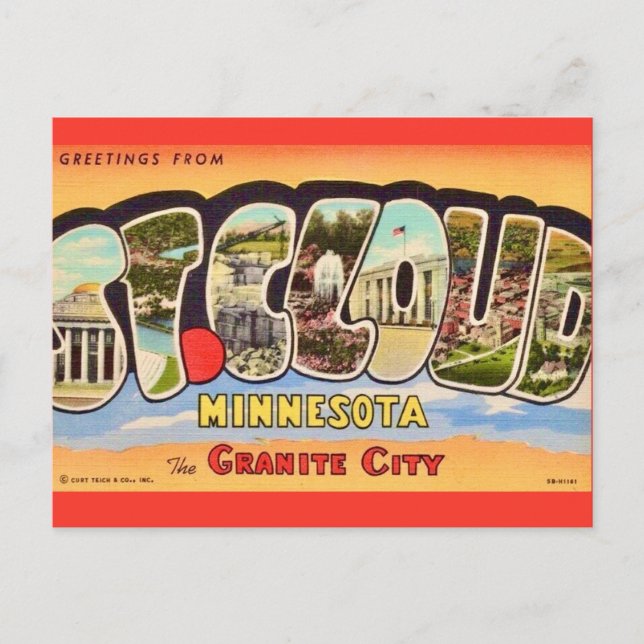 St Cloud Minnesota Gruß Postkarte (Vorderseite)