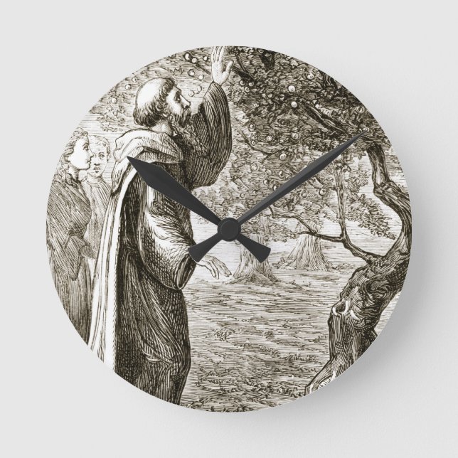 St. Columba ändert bittere Frucht in Bonbon, von Runde Wanduhr (Vorderseite)