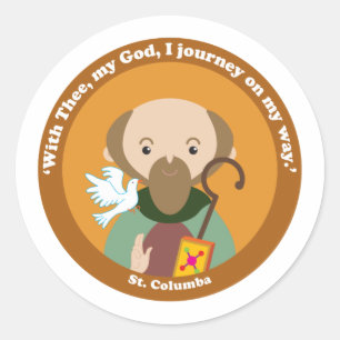St. Columba Runder Aufkleber