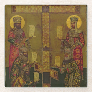 St. Constantine und St. Helena Glasuntersetzer
