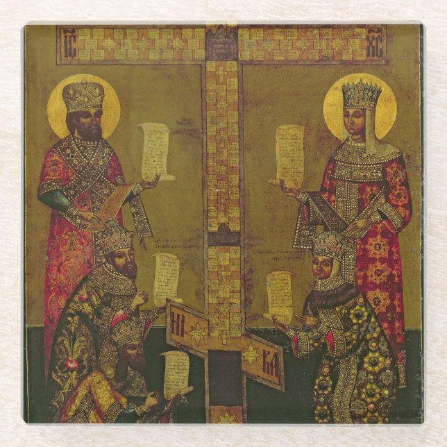 St. Constantine und St. Helena Glasuntersetzer (Vorderseite)