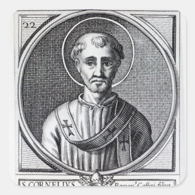St. Cornelius Quadratischer Aufkleber (Vorderseite)