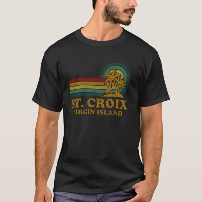 St. Croix Beach Jungfrau Island Familienurlaub Vac T-Shirt (Vorderseite)