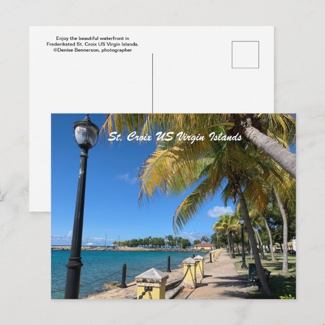 St. Croix US Jungfrau Islands Frederiksted Tropica Postkarte (Vorne/Hinten)