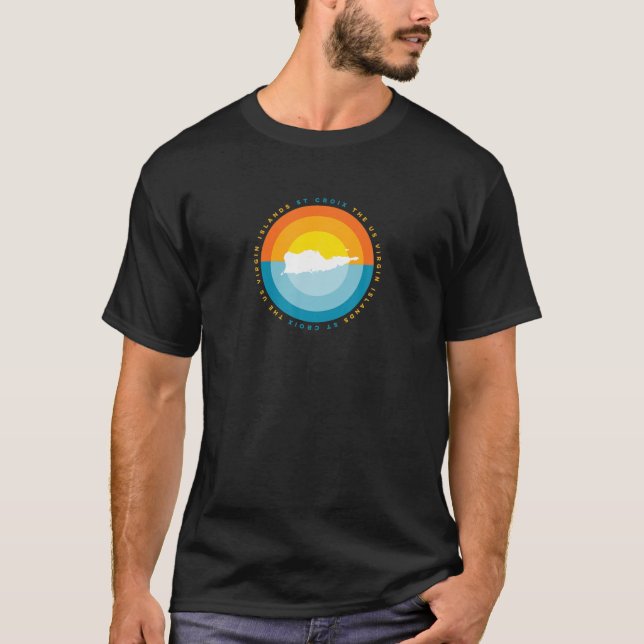 St. Croix USVI Sunset Graphic T-Shirt (Vorderseite)