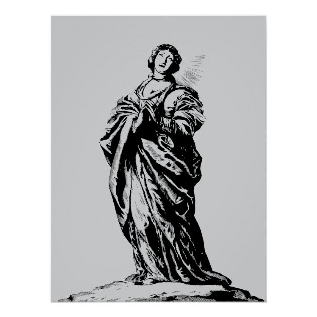 St. Cunera von Rhenen Jungfrau und Märtyrer Poster (Vorderseite)