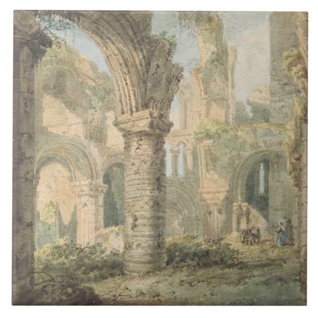 St Cuthbert heilige Insel, 1797 (w/c über Fliese (Vorderseite)