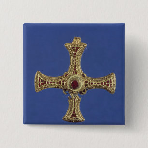 St Cuthbert Kreuz Button