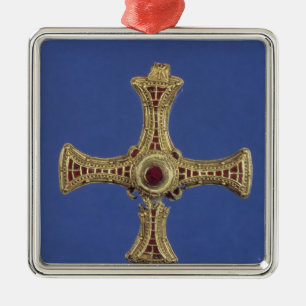 St Cuthbert Kreuz Silbernes Ornament