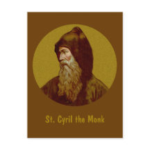 St. Cyril the Monk (M 002) Vertikale Postkarte