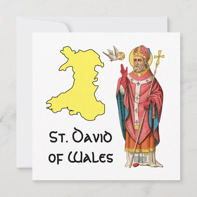 St. David of Wales (P 001) mit Kontur Karte (Vorderseite)
