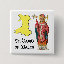 St. David of Wales (P 001) mit Kontur Karte Button