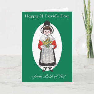 St David Tag, Waliser-Kostüm, von beiden von uns Karte