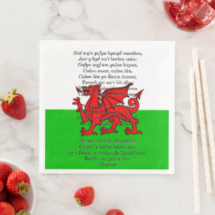 St Davids Day Christmas Calon Lân Serviette