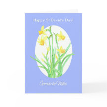St. David's Day Daffodils Card, Across the Miles