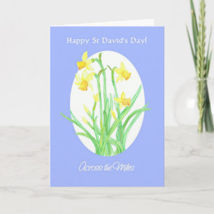 St. David's Day Daffodils Card, Across the Miles Karte