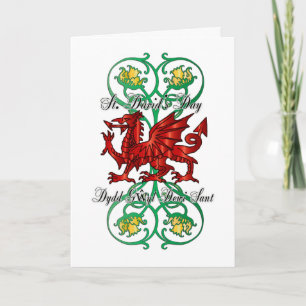 St. David's Day Grußkarte, Card Saint David's Karte