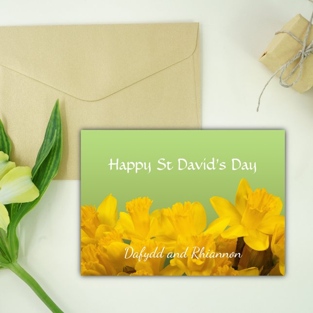 St. David's Day Personalisiert-Gelbe Daffodien Karte (Von Creator hochgeladen)