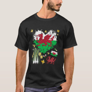 St Davids Day Walisische Flagge Idee Für Kinder Wa T-Shirt