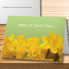 St Davids Tag Gelbe Narzissen Personalisiert Karte