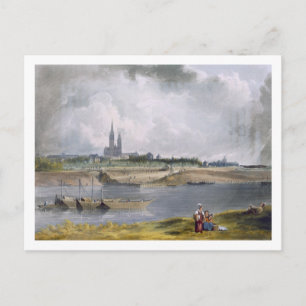 St. Denis, from Views on the Seine, engraved by Postkarte