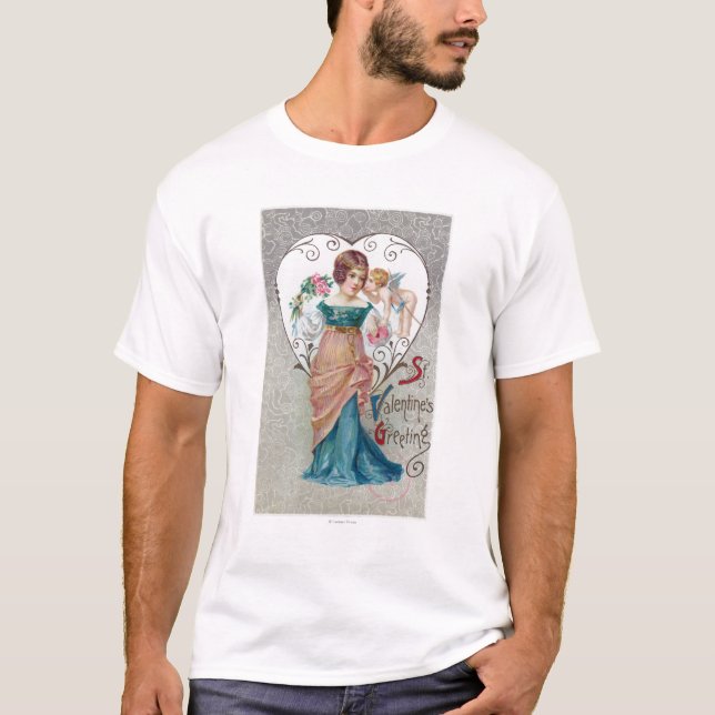 St. Der Gruß-Amor des Valentinsgrußes T-Shirt (Vorderseite)