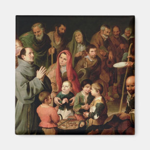 St. Diego von Alcala Nahrung gebend den Armen Magnet
