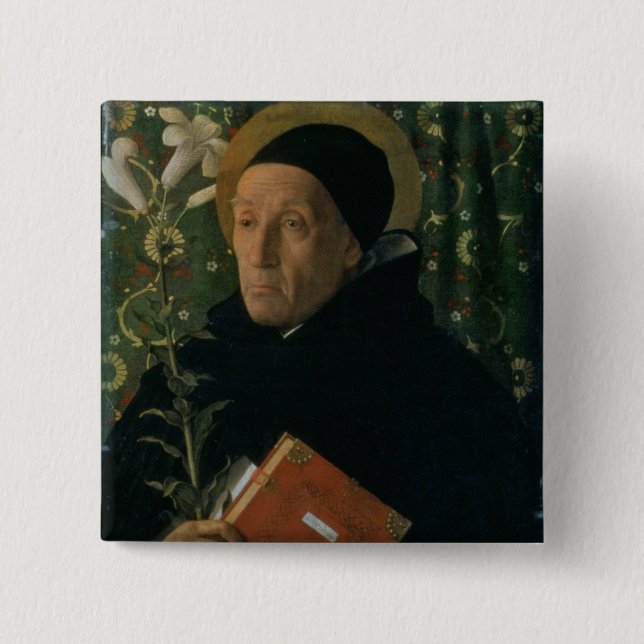 St Dominic, 1515 (Öl auf Leinwand) Button (Vorderseite)