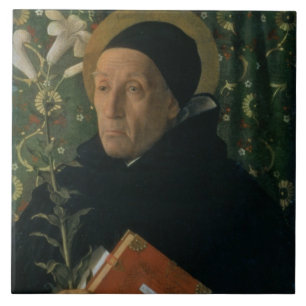 St Dominic, 1515 (Öl auf Leinwand) Fliese