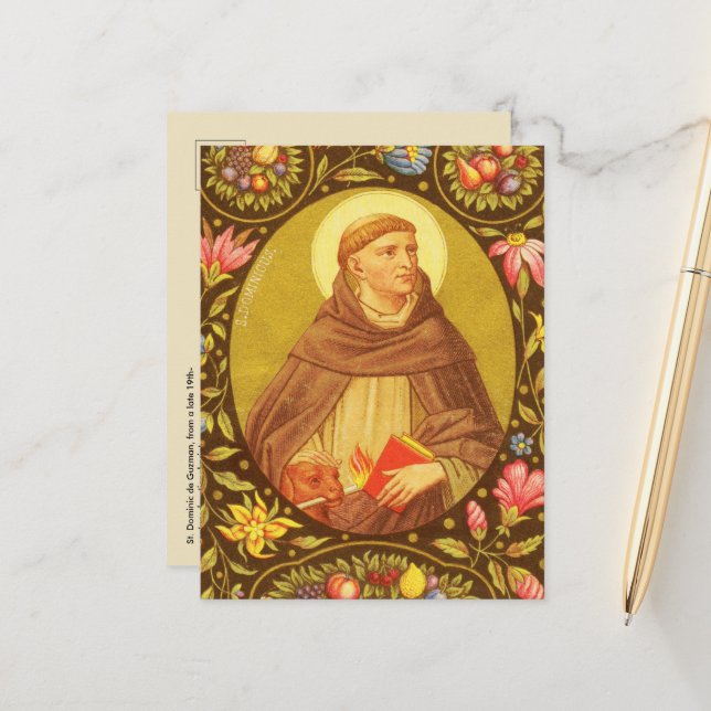 St. Dominic de Guzman (PM 02) Postkarte 2 (Vorderseite/Rückseite Beispiel)