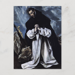 St. Dominic Gebet durch El Greco Postkarte