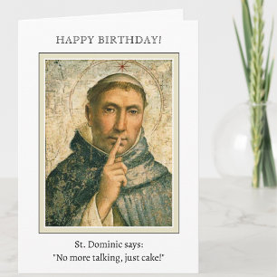 St. Dominic Geburtstag Segen Religious Karte