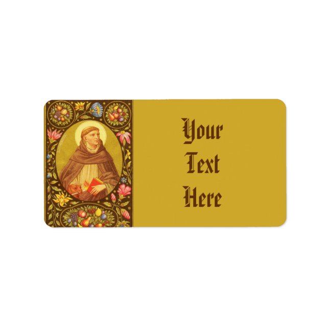 St. Dominic (PM 02) Vollblutleber Adressaufkleber (Vorne)